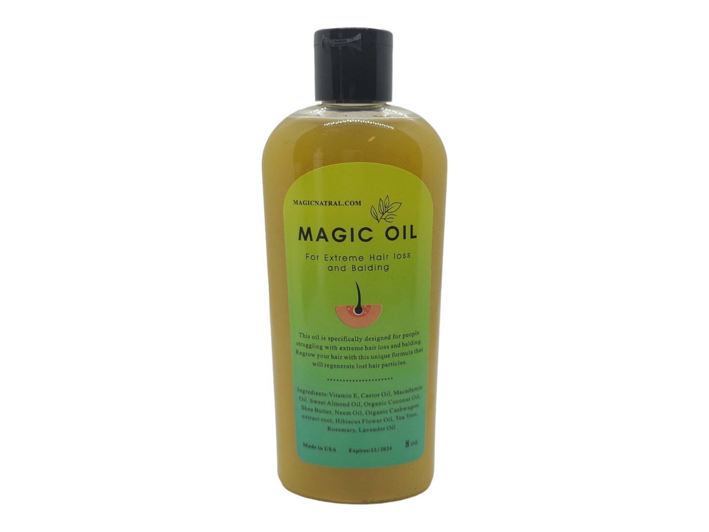 Magic oil for extreme hair loss and balding