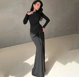 Evening long sleeve maxi dress