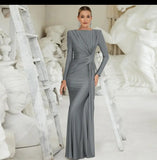 Evening long sleeve maxi dress