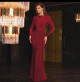Evening long sleeve maxi dress