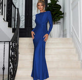 Evening long sleeve maxi dress
