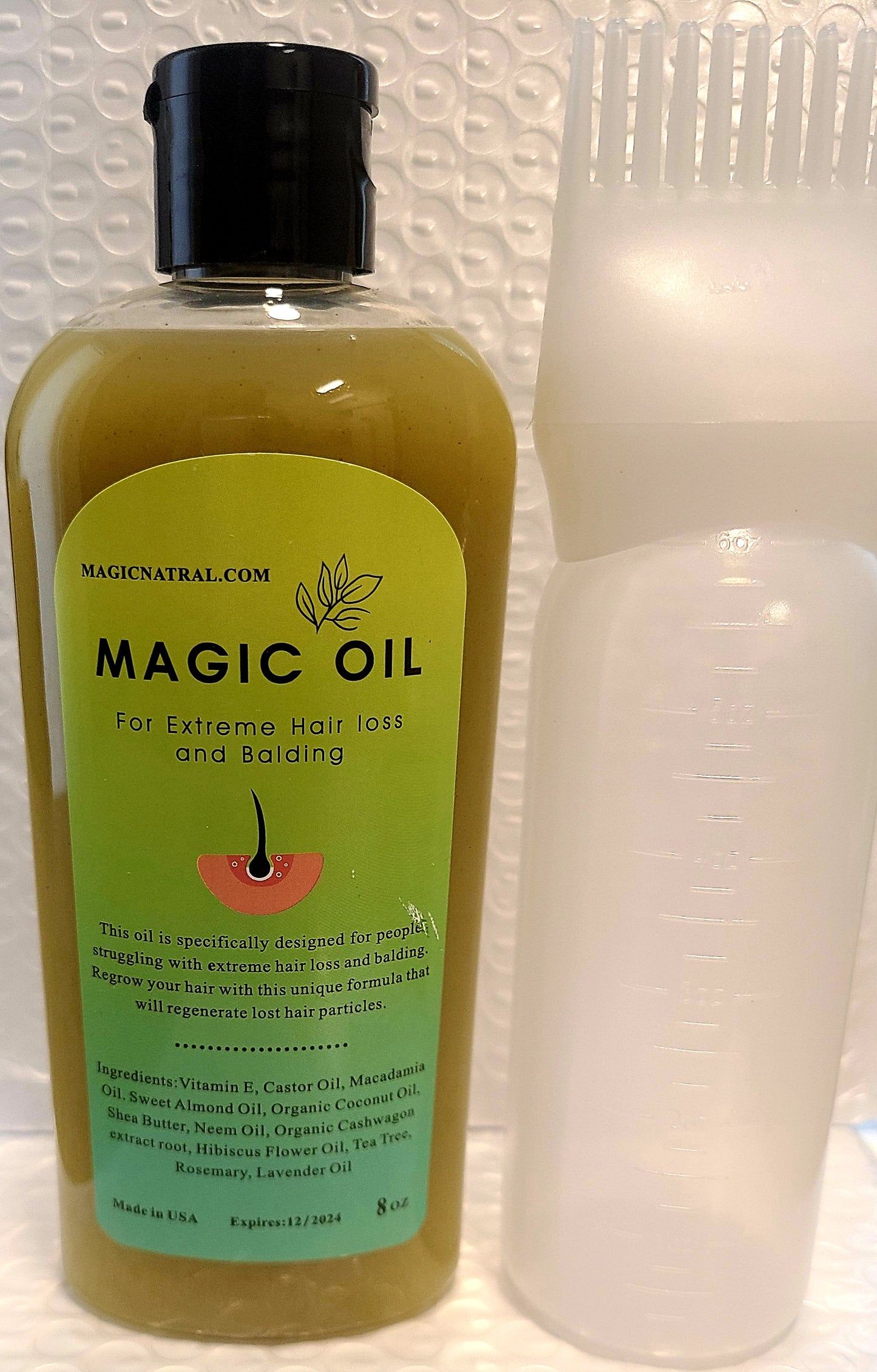 1 magic oil for extreme, 1 hair applicator bottle