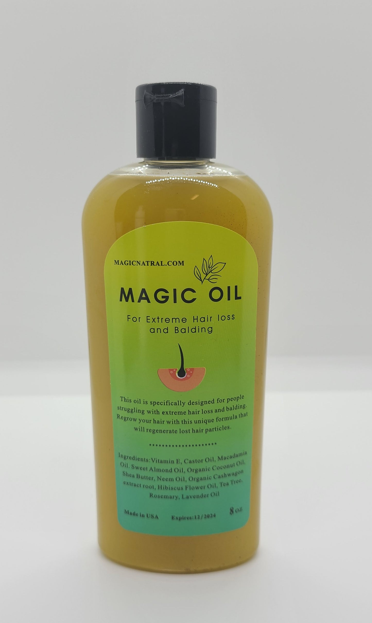 Magic oil for extreme hair loss and balding